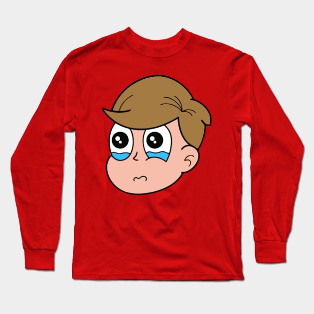 Cute Sad boy Long Sleeve T-Shirt by mosalaura